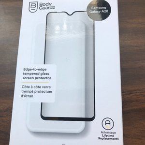 Body Guardz Samsung Galaxy A20 2 Tempered Glass Screen Protector Pure 2 Edge NEW